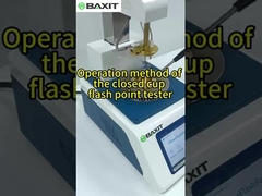 Flash point tester operation