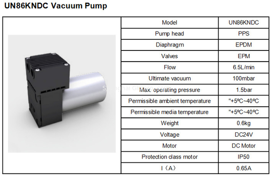 DC24V KNF Pump Vacuum Diaphragm Sampling Pump Anti Corrosion UN86KNDC