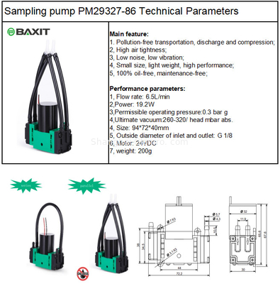 PM29327-86 N86.0 KTDC Vacuum Diaphragm Pump Anti Corrosion Sampling KNF Pump