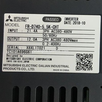 FR-D740-5.5K-CHT Mitsubishi Frequency Converter 5.5KW 12.0A 3PH AC380V 50Hz