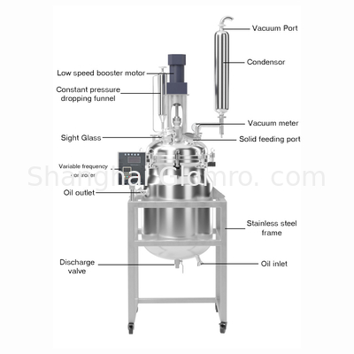 Chemical Laboratory Reaction Kettle High Temperature Stainless Steel Double-Layer 600RPM