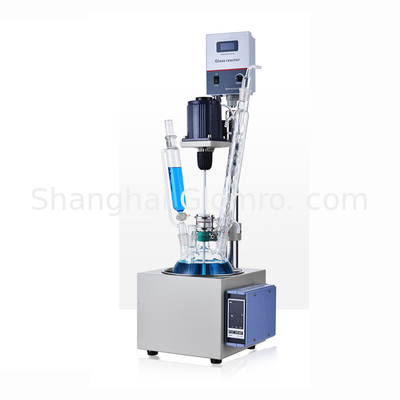 Jacketed Single Layer Glass Reactor Chemical Vacuum Mixing Reaction