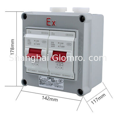 Two switches 20A Explosion-Proof Air Switch AC 220V/380V Zone 1/2 Application