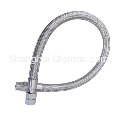 DN32 304 Stainless Steel Corrugated Tube Hose Steel Wire Braid Tube Metal Industrial High Temperature Explosion-Proof