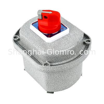3 Pole Round Explosion Proof Circuit Breaker 10A-63A Three Phase Circuit Breaker IP65 Waterproof Aluminum Flameproof Control Switch for Flammable Dust Workshop
