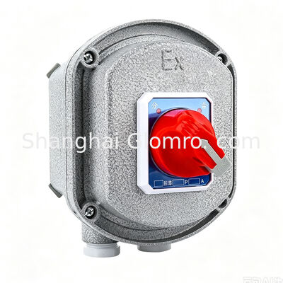3 Pole Round Explosion Proof Circuit Breaker 10A-63A Three Phase Circuit Breaker IP65 Waterproof Aluminum Flameproof Control Switch for Flammable Dust Workshop
