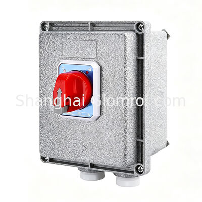 Square 3P Hazardous Area Cutoff Housing 10A 16A 20A 25A 32A 40A 63A 100A Cast Aluminum Flame Resistant MCB Enclosure Three Pole Ex-Proof Circuit Breaker


