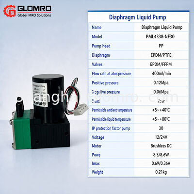 AXIT PML4338-NF30 Small Vacuum Diaphragm Pump Self-priming DC Brushless Lab Sampling Pump