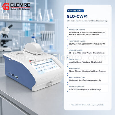 Ultra-micro Spectrophotometer with Three Wavelengths (230/260/280 Nm) for Nucleic Acid and Protein OD600 Detection Instrument