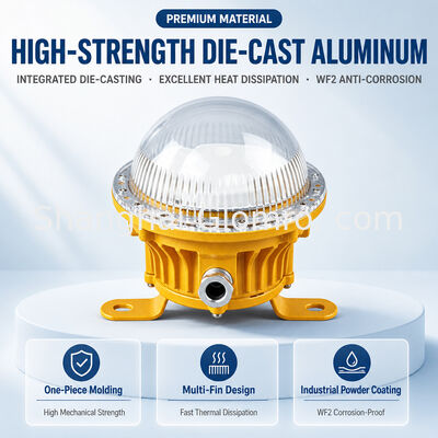 10W LED Explosion Proof Fixture IP65 WF2 Long Lifespan Industrial Hazardous Area Lighting for Refinery
