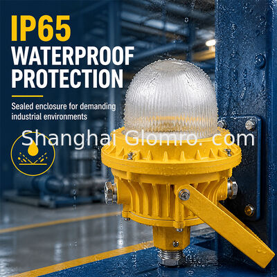 GLOMRO 30W Maintenance-Free Explosion-Proof Lamp Tempered Glass Cover for Warehouses Gas Stations Hanging Installation