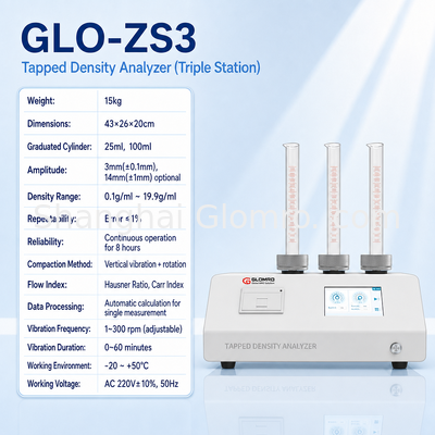 Multi-station Tapped Density Analyzer High Repeatability Powder Physical Property Tester for QC Lab