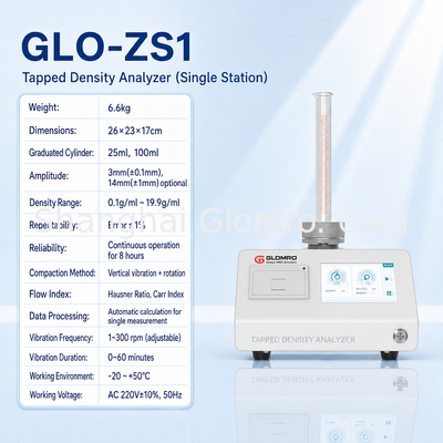 Multi-station Tapped Density Analyzer High Repeatability Powder Physical Property Tester for QC Lab