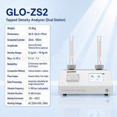 Multi-station Tapped Density Analyzer High Repeatability Powder Physical Property Tester for QC Lab