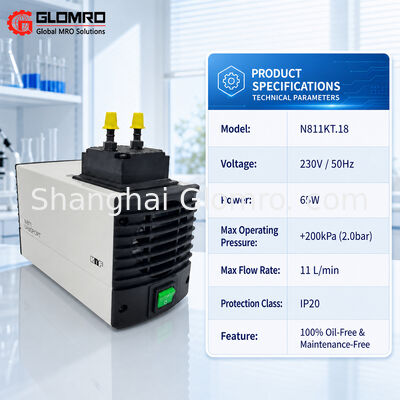 Germany KNF N811KT.18 Oil-free Diaphragm Vacuum Pump 11L/min Corrosion Resistant for Lab Vacuum Filtration Gas Sampling