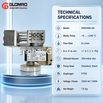 BAXIT NWGWB-89 High Temp Gas Sampling Pump Corrosion Resistant Diaphragm Pump Replace for KNF CEMS System