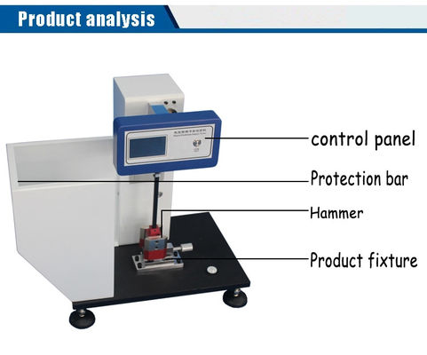 Toughness Rigid Plastics Nylon Charpy Pendulum Impact Tester