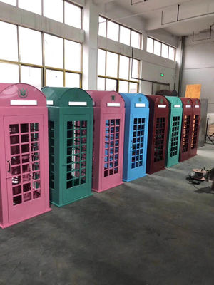 Steel Structure Public Antique Green Phone Booths