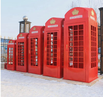 Steel Structure Public Antique Green Phone Booths