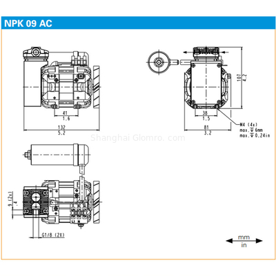 KNF Swing Piston Vacuum Pump and Compressors NPK 09 AC NPK 09 DC