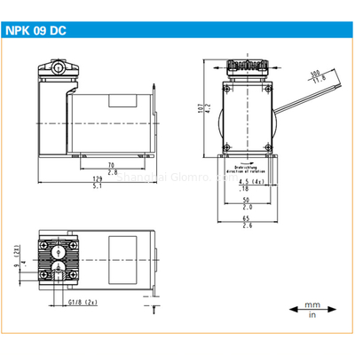 Germany KNF NPK 09 DC 12/24V Swing Piston Vacuum Pump NPK 09 AC