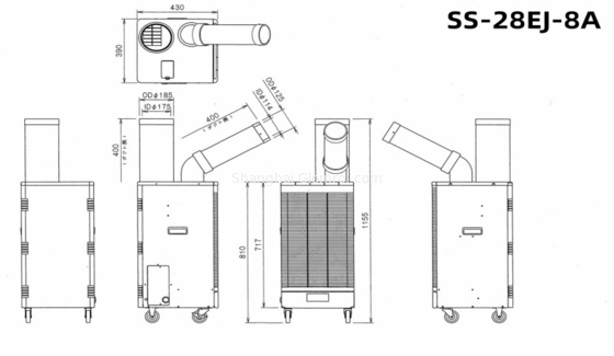 Industrial Portable Spot Coolers Air Conditioner Single Item 220V Sturdy Durable