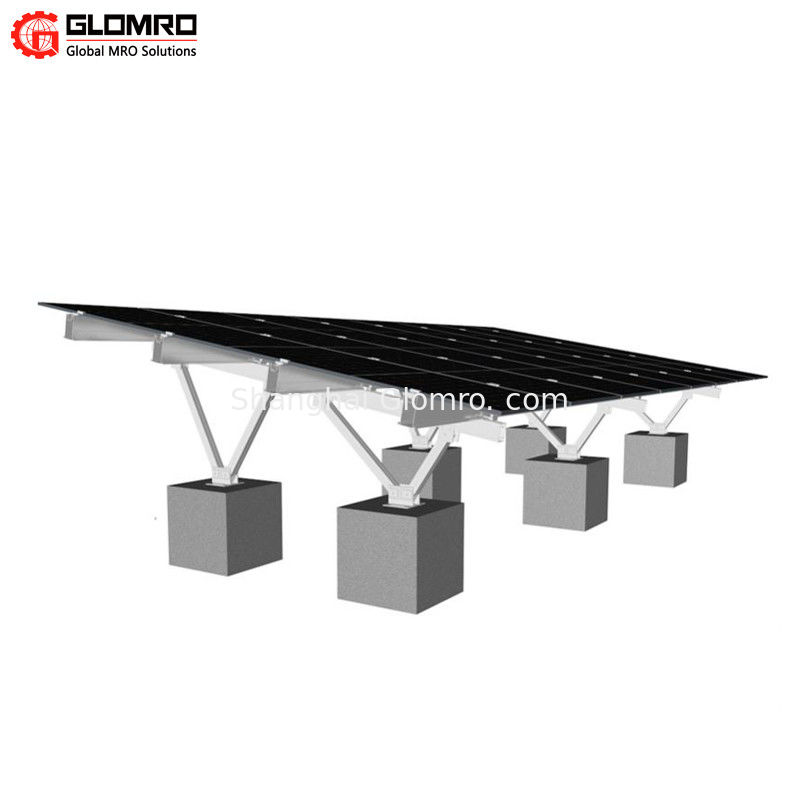 Photovoltaic Ground Mounted Solar Panel Brackets Adjustable Structure
