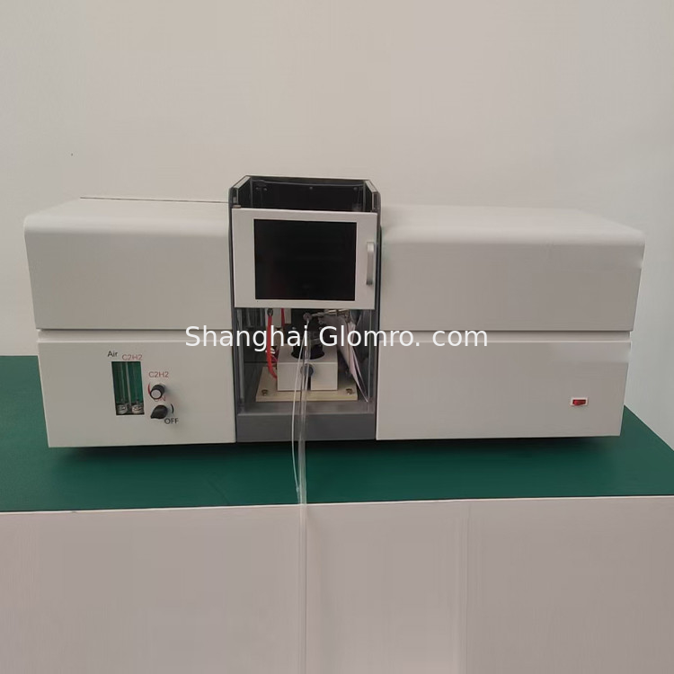 Laboratory Flame Atomic Absorption Spectrophotometer with a wavelength range of 190 nanometers to 900 nanometers.
