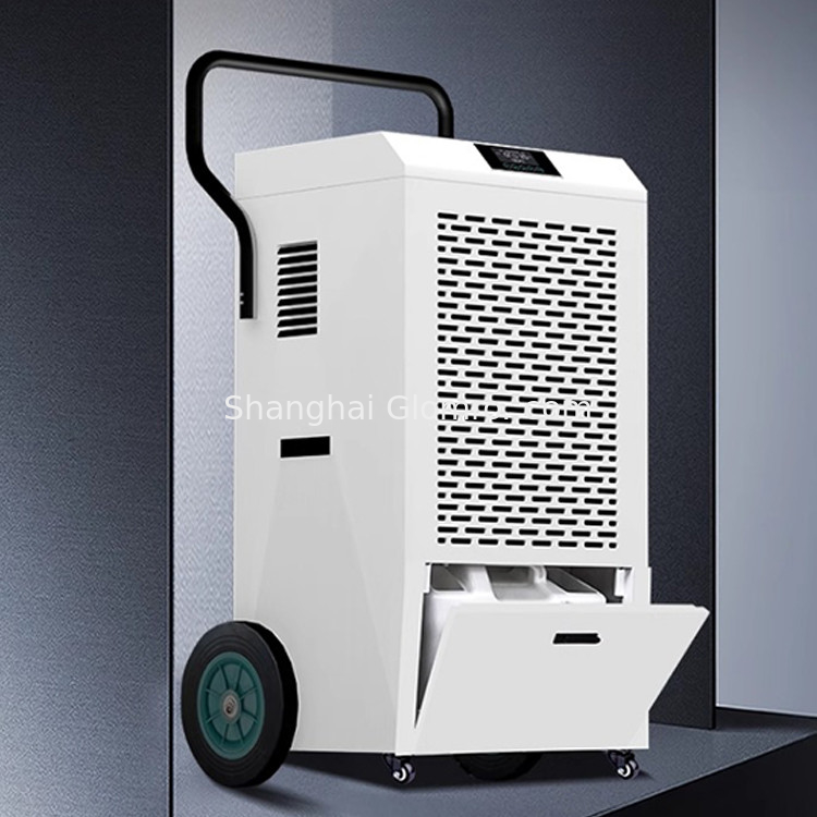 Room uses industrial type humidifier/dehumidifier. Portable type. Commercial type. Portable type. Dehumidifier