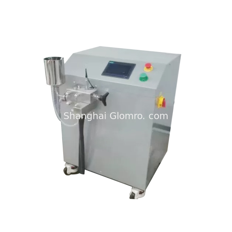 Desktop high-pressure homogenizer - Stainless steel channel - Adjustable pressure up to 2000 bar - Milk homogenizer