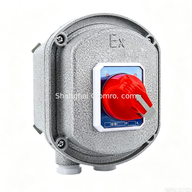 3 Pole Round Explosion Proof Circuit Breaker 10A-63A Three Phase Circuit Breaker IP65 Waterproof Aluminum Flameproof Control Switch for Flammable Dust Workshop

