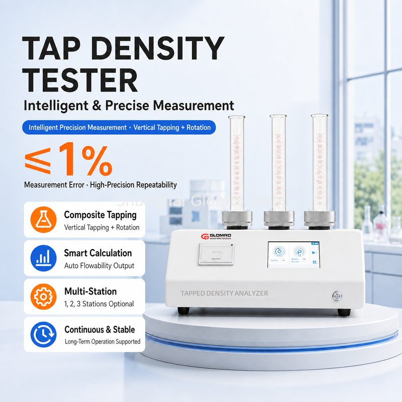 Automatic Tapped Density Analyzer Powder Tapped Density Tester for Cement Talcum Powder Coating Powder Test