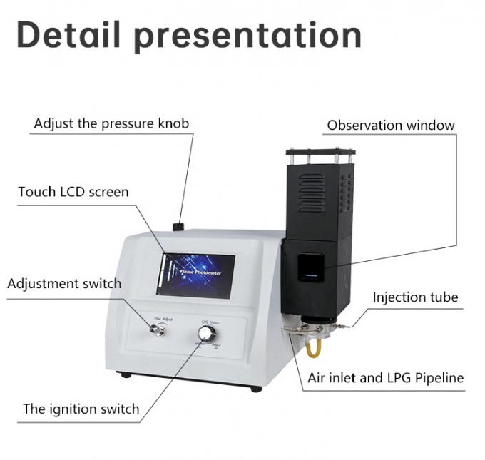 Digital Flame Spectrometer Lab Flame Photometer For K Na Ca Ba Li Analysis