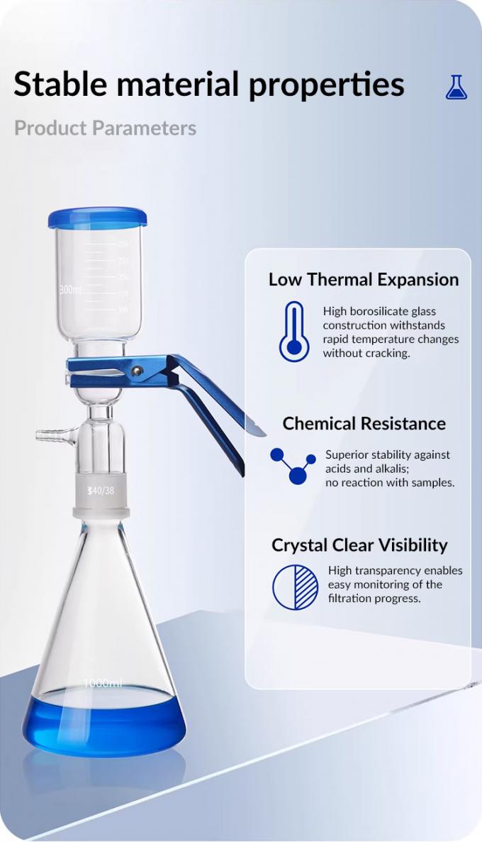 Laboratory Analysis Glass Solvent Vacuum Filtration Distillation ...